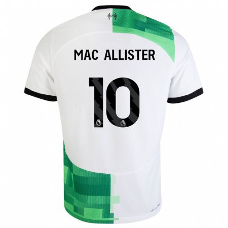 Kandiny Lapset Alexis Mac Allister #10 Valkoinen Vihreä Vieraspaita 2023/24 Lyhythihainen Paita T-Paita