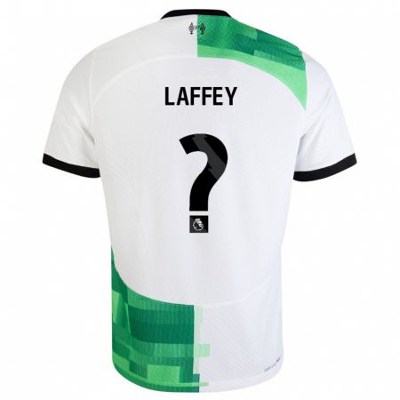 Kandiny Lapset Michael Laffey #0 Valkoinen Vihreä Vieraspaita 2023/24 Lyhythihainen Paita T-Paita