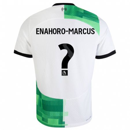 Kandiny Lapset Louis Enahoro-Marcus #0 Valkoinen Vihreä Vieraspaita 2023/24 Lyhythihainen Paita T-Paita