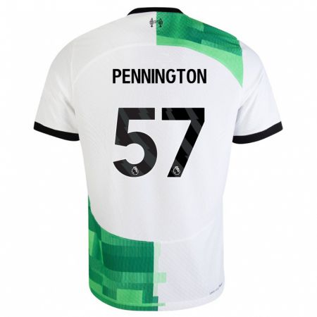Kandiny Lapset Cody Pennington #57 Valkoinen Vihreä Vieraspaita 2023/24 Lyhythihainen Paita T-Paita