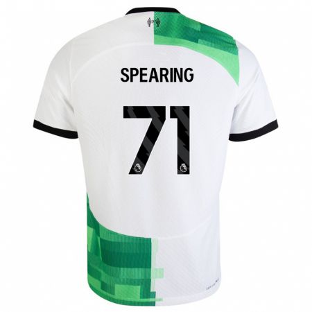 Kandiny Lapset Jay Spearing #71 Valkoinen Vihreä Vieraspaita 2023/24 Lyhythihainen Paita T-Paita