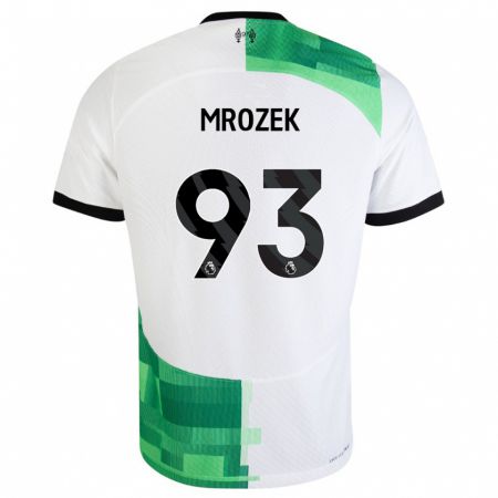 Kandiny Lapset Fabian Mrozek #93 Valkoinen Vihreä Vieraspaita 2023/24 Lyhythihainen Paita T-Paita