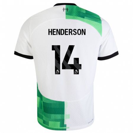 Kandiny Lapset Henderson #14 Valkoinen Vihreä Vieraspaita 2023/24 Lyhythihainen Paita T-Paita