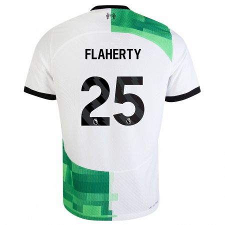 Kandiny Lapset Gilly Flaherty #25 Valkoinen Vihreä Vieraspaita 2023/24 Lyhythihainen Paita T-Paita