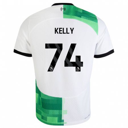 Kandiny Lapset Oscar Kelly #74 Valkoinen Vihreä Vieraspaita 2023/24 Lyhythihainen Paita T-Paita