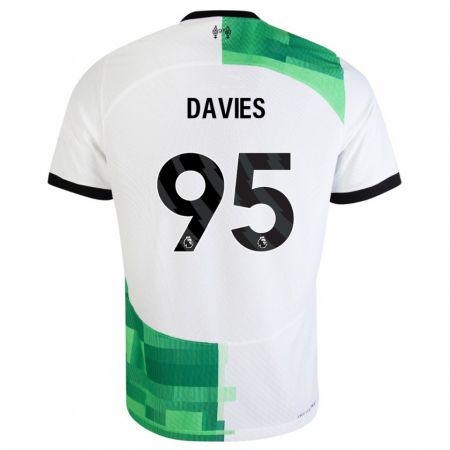 Kandiny Lapset Harvey Davies #95 Valkoinen Vihreä Vieraspaita 2023/24 Lyhythihainen Paita T-Paita