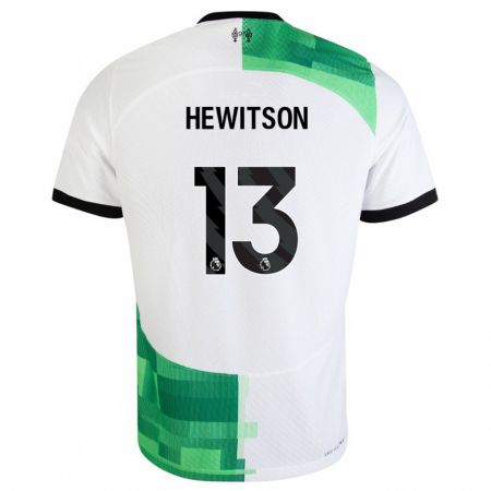Kandiny Lapset Luke Hewitson #13 Valkoinen Vihreä Vieraspaita 2023/24 Lyhythihainen Paita T-Paita