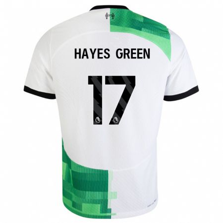 Kandiny Lapset Charlie Hayes-Green #17 Valkoinen Vihreä Vieraspaita 2023/24 Lyhythihainen Paita T-Paita