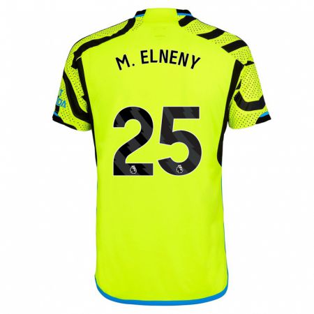 Kandiny Lapset Mohamed Elneny #25 Keltainen Vieraspaita 2023/24 Lyhythihainen Paita T-Paita