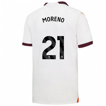 Kandiny Lapset Marlos Moreno #21 Valkoinen Vieraspaita 2023/24 Lyhythihainen Paita T-Paita