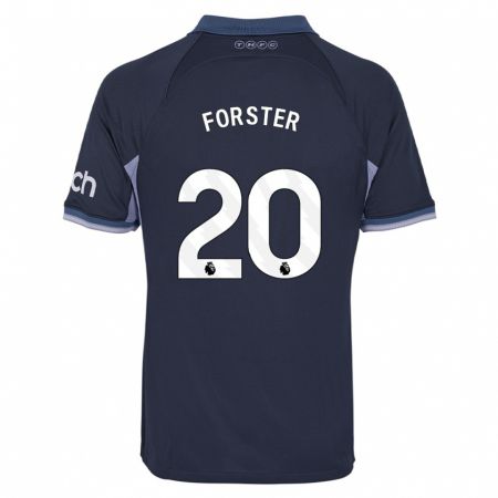 Kandiny Lapset Fraser Forster #20 Tummansininen Vieraspaita 2023/24 Lyhythihainen Paita T-Paita