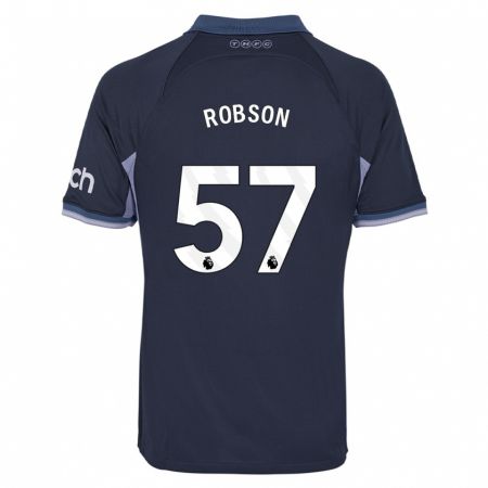 Kandiny Lapset Max Robson #57 Tummansininen Vieraspaita 2023/24 Lyhythihainen Paita T-Paita