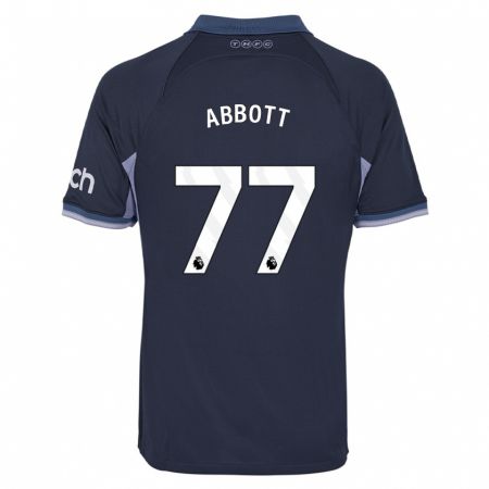 Kandiny Lapset George Abbott #77 Tummansininen Vieraspaita 2023/24 Lyhythihainen Paita T-Paita