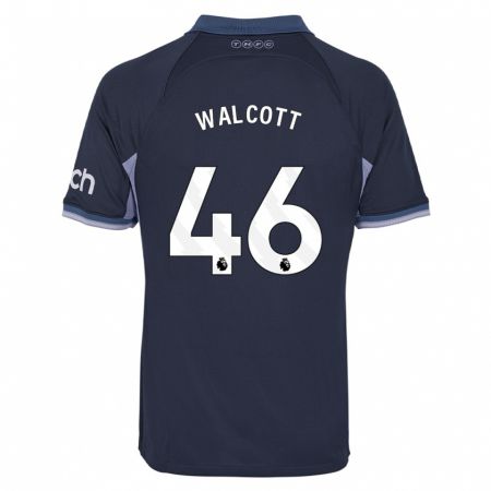 Kandiny Lapset Malachi Fagan Walcott #46 Tummansininen Vieraspaita 2023/24 Lyhythihainen Paita T-Paita