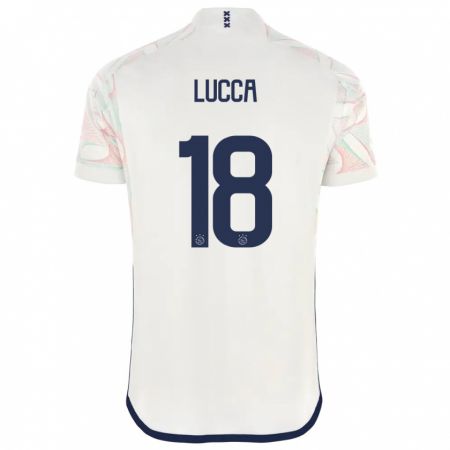 Kandiny Lapset Lorenzo Lucca #18 Valkoinen Vieraspaita 2023/24 Lyhythihainen Paita T-Paita