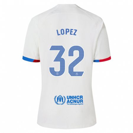 Kandiny Lapset Fermín López #32 Valkoinen Vieraspaita 2023/24 Lyhythihainen Paita T-Paita