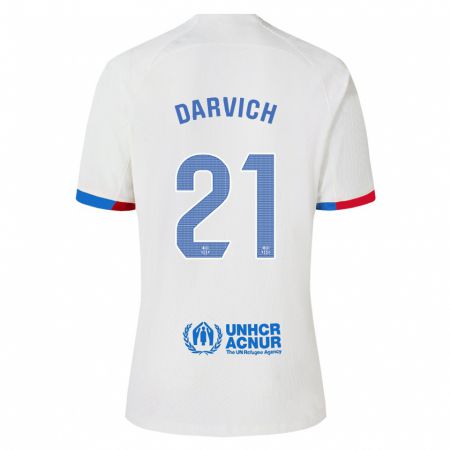 Kandiny Lapset Noah Darvich #21 Valkoinen Vieraspaita 2023/24 Lyhythihainen Paita T-Paita