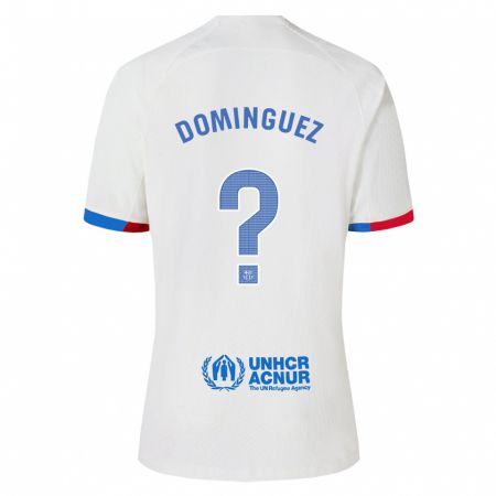 Kandiny Lapset Sergi Domínguez #0 Valkoinen Vieraspaita 2023/24 Lyhythihainen Paita T-Paita