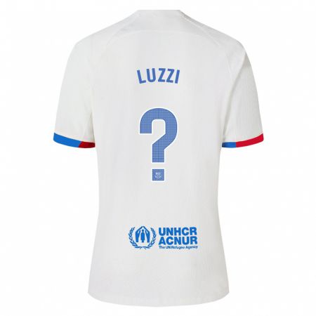 Kandiny Lapset Fabian Luzzi #0 Valkoinen Vieraspaita 2023/24 Lyhythihainen Paita T-Paita