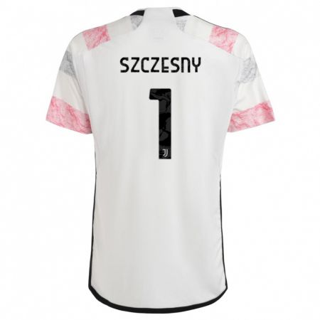 Kandiny Lapset Wojciech Szczesny #1 Valkoinen Pinkki Vieraspaita 2023/24 Lyhythihainen Paita T-Paita