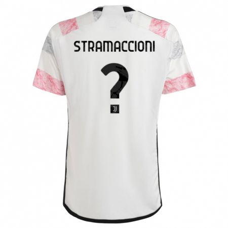 Kandiny Lapset Diego Stramaccioni #0 Valkoinen Pinkki Vieraspaita 2023/24 Lyhythihainen Paita T-Paita
