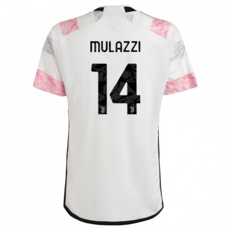 Kandiny Lapset Gabriele Mulazzi #14 Valkoinen Pinkki Vieraspaita 2023/24 Lyhythihainen Paita T-Paita