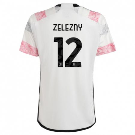 Kandiny Lapset Radoslaw Zelezny #12 Valkoinen Pinkki Vieraspaita 2023/24 Lyhythihainen Paita T-Paita