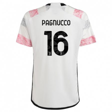 Kandiny Lapset Filippo Pagnucco #16 Valkoinen Pinkki Vieraspaita 2023/24 Lyhythihainen Paita T-Paita