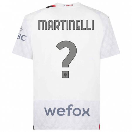 Kandiny Lapset Riccardo Martinelli #0 Valkoinen Vieraspaita 2023/24 Lyhythihainen Paita T-Paita