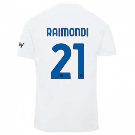 Kandiny Lapset Paolo Raimondi #21 Valkoinen Vieraspaita 2023/24 Lyhythihainen Paita T-Paita