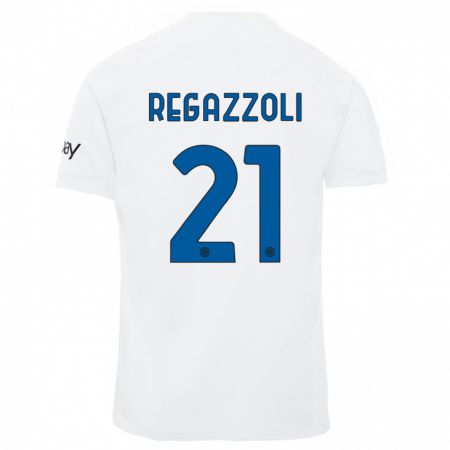 Kandiny Lapset Alice Regazzoli #21 Valkoinen Vieraspaita 2023/24 Lyhythihainen Paita T-Paita