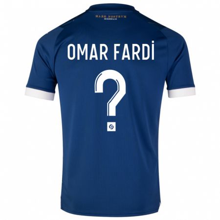 Kandiny Lapset El Omar Fardi #0 Tummansininen Vieraspaita 2023/24 Lyhythihainen Paita T-Paita