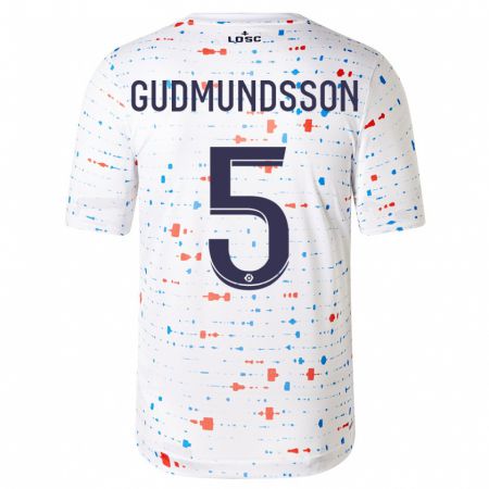 Kandiny Lapset Gabriel Gudmundsson #5 Valkoinen Vieraspaita 2023/24 Lyhythihainen Paita T-Paita
