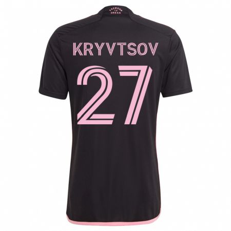 Kandiny Lapset Sergiy Kryvtsov #27 Musta Vieraspaita 2023/24 Lyhythihainen Paita T-Paita
