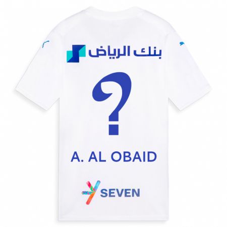 Kandiny Lapset Abdulrahman Al-Obaid #0 Valkoinen Vieraspaita 2023/24 Lyhythihainen Paita T-Paita