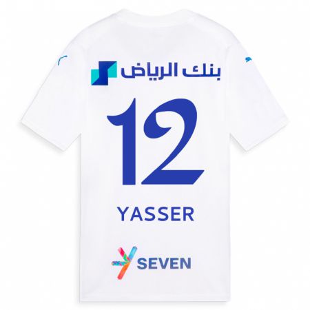 Kandiny Lapset Yasser Al-Shahrani #12 Valkoinen Vieraspaita 2023/24 Lyhythihainen Paita T-Paita
