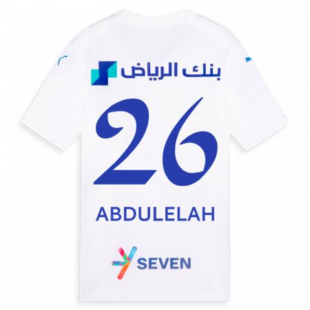 Kandiny Lapset Abdulelah Al-Malki #26 Valkoinen Vieraspaita 2023/24 Lyhythihainen Paita T-Paita