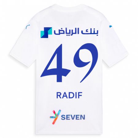 Kandiny Lapset Abdullah Radif #49 Valkoinen Vieraspaita 2023/24 Lyhythihainen Paita T-Paita