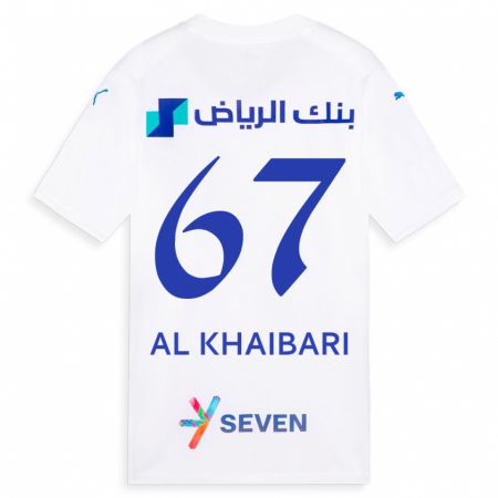 Kandiny Lapset Mohammed Al-Khaibari #67 Valkoinen Vieraspaita 2023/24 Lyhythihainen Paita T-Paita