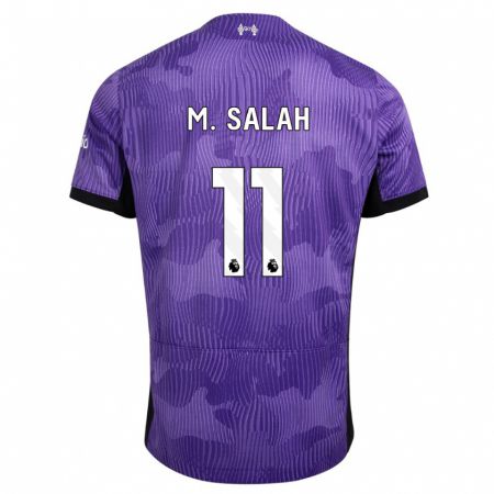 Kandiny Lapset Mohamed Salah #11 Violetti Kolmas Sarja 2023/24 Lyhythihainen Paita T-Paita