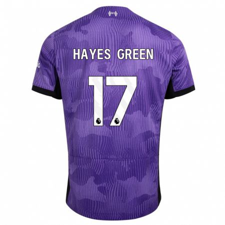 Kandiny Lapset Charlie Hayes-Green #17 Violetti Kolmas Sarja 2023/24 Lyhythihainen Paita T-Paita
