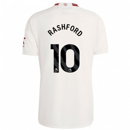 Kandiny Lapset Marcus Rashford #10 Valkoinen Kolmas Sarja 2023/24 Lyhythihainen Paita T-Paita