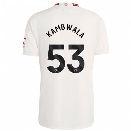 Kandiny Lapset Willy Kambwala #53 Valkoinen Kolmas Sarja 2023/24 Lyhythihainen Paita T-Paita