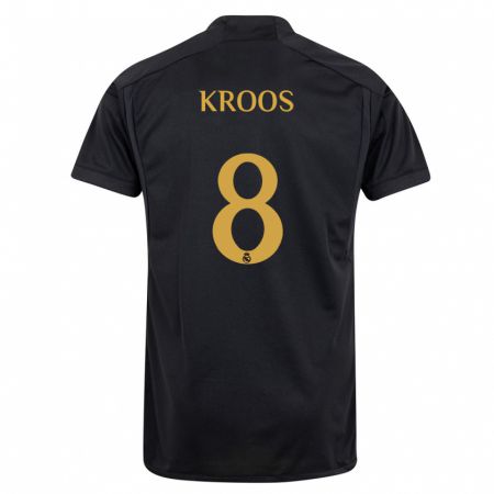 Kandiny Lapset Toni Kroos #8 Musta Kolmas Sarja 2023/24 Lyhythihainen Paita T-Paita