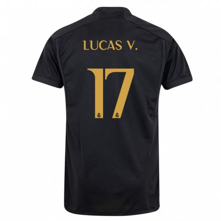 Kandiny Lapset Lucas Vázquez #17 Musta Kolmas Sarja 2023/24 Lyhythihainen Paita T-Paita