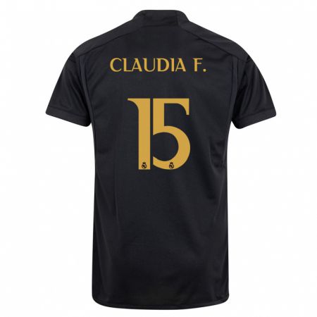 Kandiny Lapset Claudia Florentino #15 Musta Kolmas Sarja 2023/24 Lyhythihainen Paita T-Paita