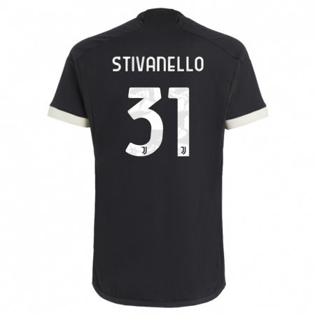 Kandiny Lapset Riccardo Stivanello #31 Musta Kolmas Sarja 2023/24 Lyhythihainen Paita T-Paita