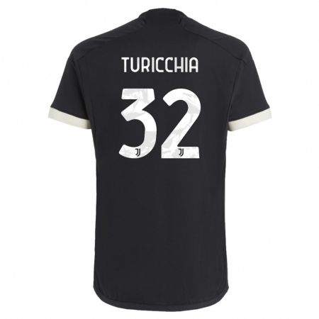 Kandiny Lapset Riccardo Turicchia #32 Musta Kolmas Sarja 2023/24 Lyhythihainen Paita T-Paita