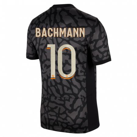 Kandiny Lapset Ramona Bachmann #10 Musta Kolmas Sarja 2023/24 Lyhythihainen Paita T-Paita