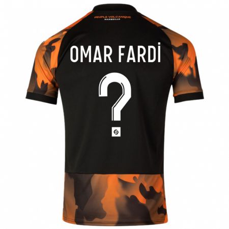 Kandiny Lapset El Omar Fardi #0 Musta Oranssi Kolmas Sarja 2023/24 Lyhythihainen Paita T-Paita